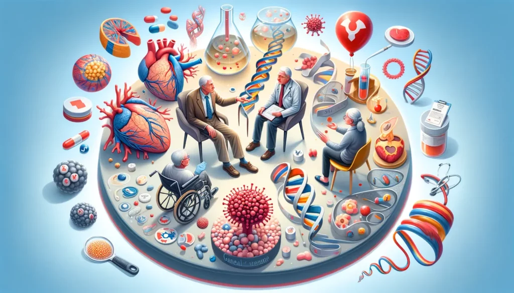 An engaging and memorable illustration that encapsulates the essence of recent research findings on Marfan syndrome, highlighting the importance of un